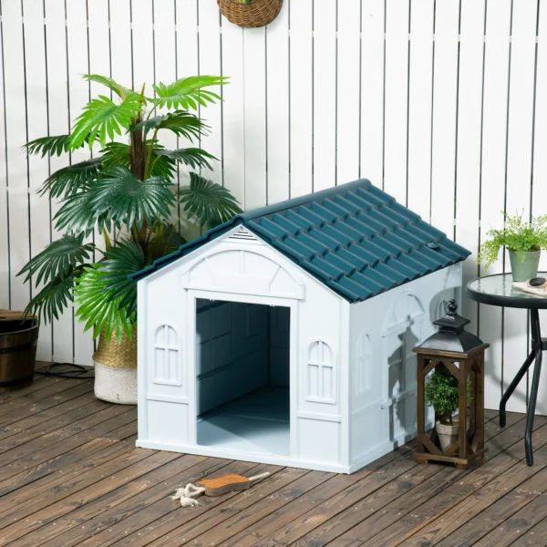 Weatherproof Dog House Plastic Pet Kennel Outdoor Puppy Shelter for Large Dogs - Image 10