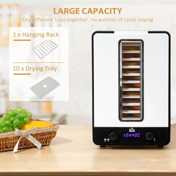 11 Tier Food Dehydrator with Adjustable Temperature Timer LCD Display 550W - Image 10