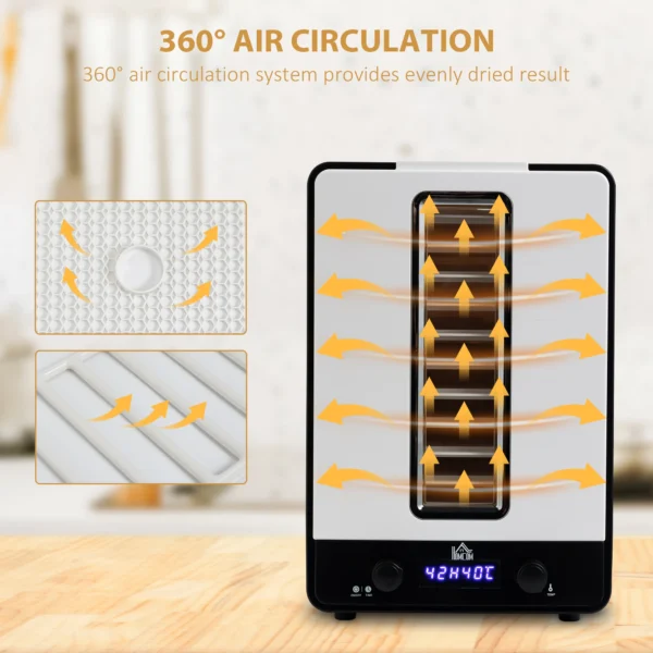 11 Tier Food Dehydrator with Adjustable Temperature Timer LCD Display 550W - Image 8