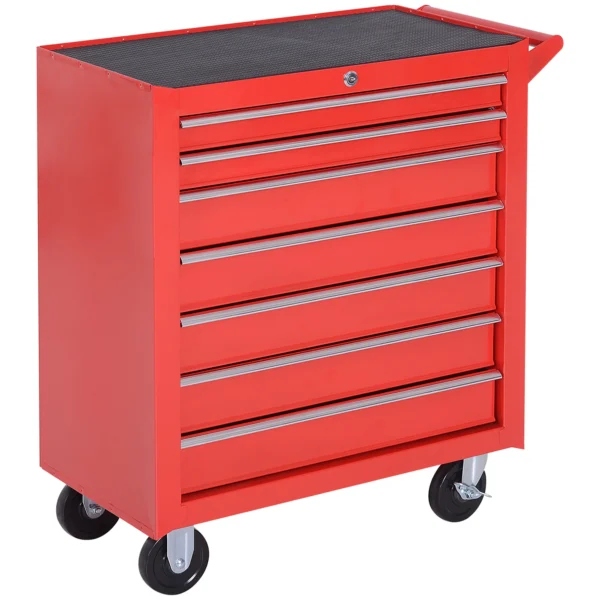 Roller Tool Cabinet Tools Storage Chest Steel Box 7 Drawers Roll Wheels Garage