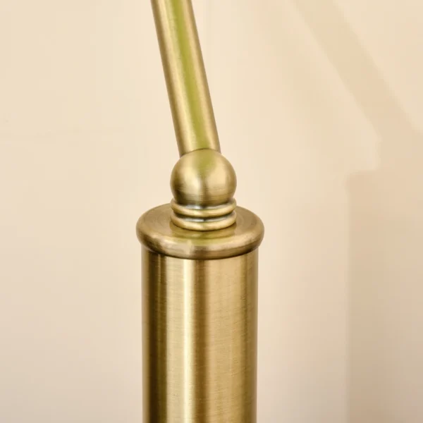 Banker's Table Lamp Green Glass Shade with Antique Bronze Base - Image 7