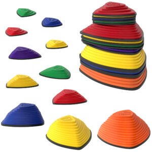 11-Piece Kids Stepping Stones, Non-Slip Stackable Balance Stones Outdoor Indoor