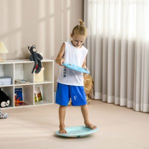 Alternative view of Two-In-One Balance Board, Kids Wobble Board with Ball - Blue