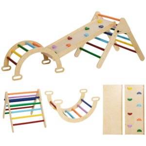 5-in-1 Toddler Climbing Frame with Ramp, Arch, for 18-48 Months Multicoloured