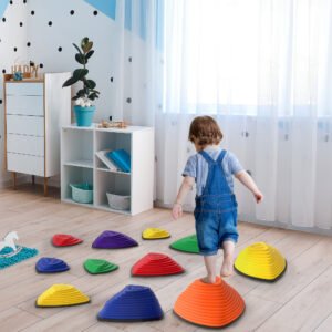 Alternative view of 11-Piece Kids Stepping Stones, Non-Slip Stackable Balance Stones Outdoor Indoor