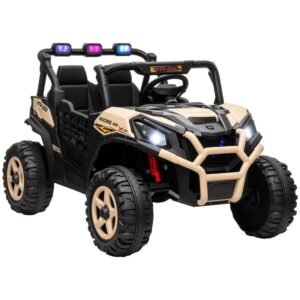 2 Seater 24V Kids Electric Car with Remote Control, Khaki