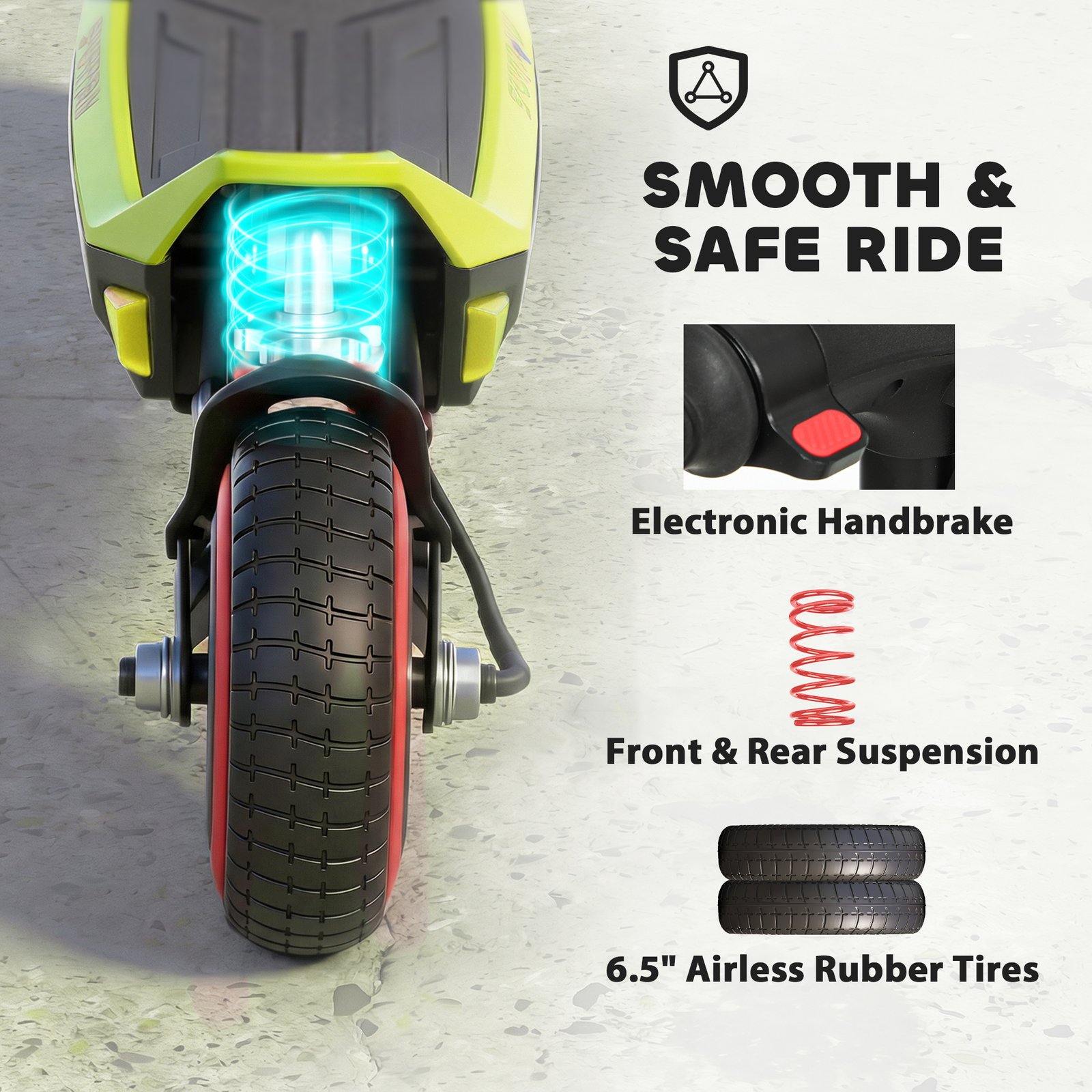 Electric Scooter for Kids, Foldable E Scooter for Age Age 6+ Green - Image 6