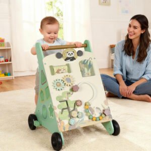Alternative view of Wooden Baby Walker with Speed Control, Montessori-Inspired Centre