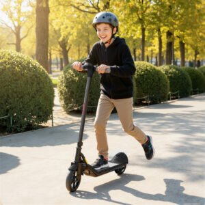 Alternative view of Electric Scooter, Lightweight Kids Scooter with LED Display, Black