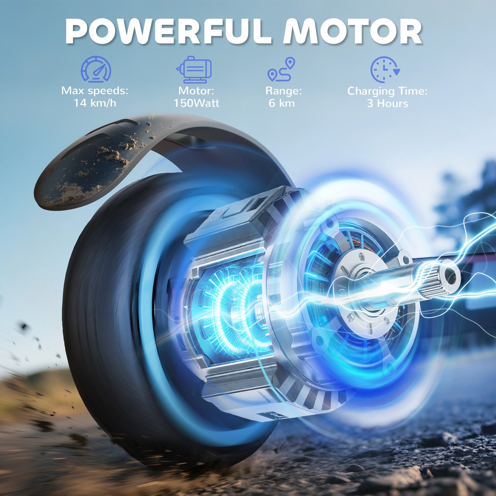 Foldable Electric Scooter for Kids – Dual Brakes, Front Suspension, Colourful LED Lights, Red Scooter - Image 6