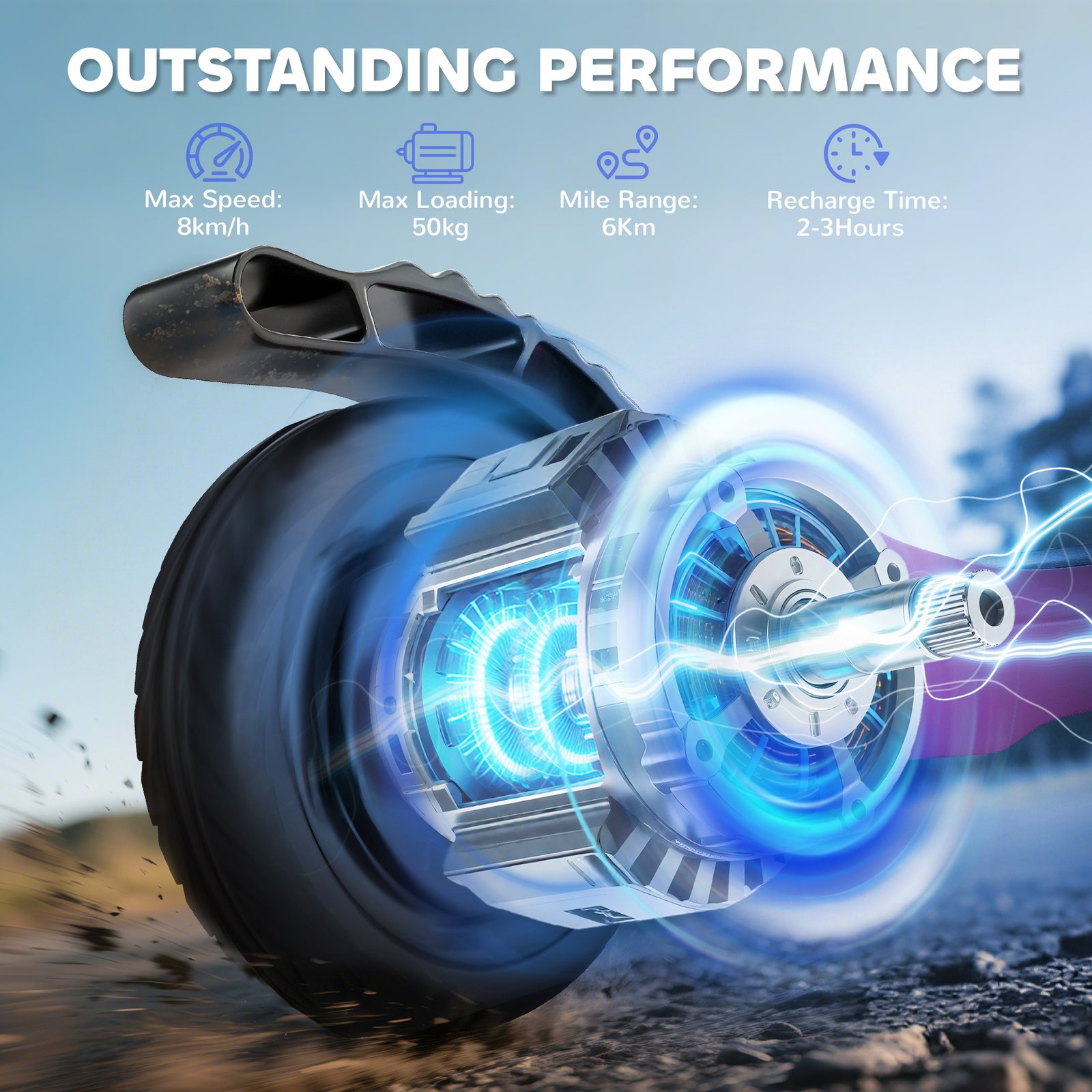 Foldable Electric Scooter for Kids 6+ – Adjustable Height, 8 km/h Max Speed, 6 km Range, Pink E-Scooter - Image 6