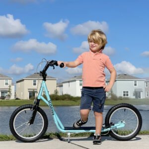 Alternative view of Adjustable Kids Kick Scooter (Ages 5+) – Anti-Slip Deck, Dual Brakes, Rubber Tyres, Blue Scooter