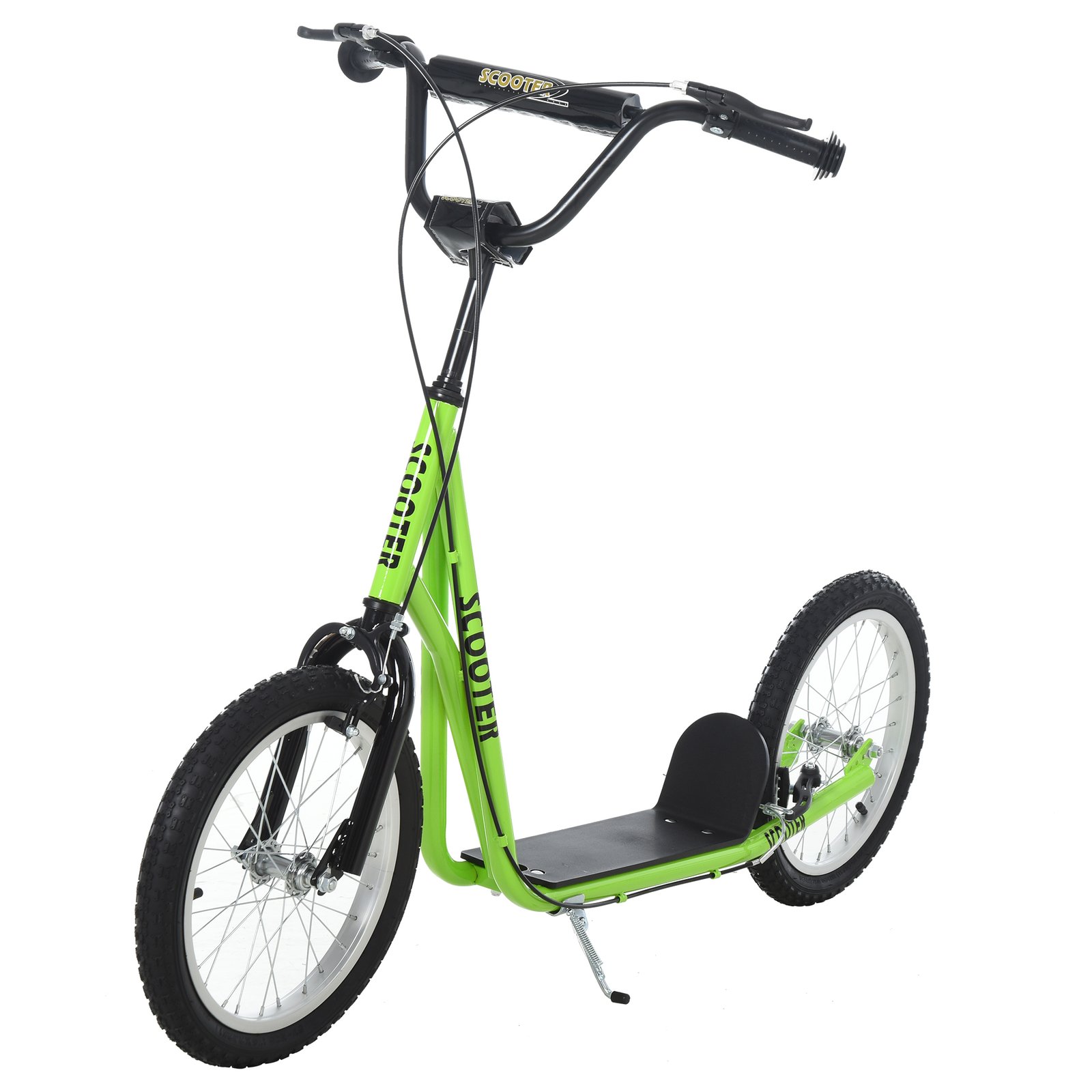 Adjustable Kids Kick Scooter (Ages 5+) – Anti-Slip Deck, Dual Brakes, Rubber Tyres, Green Scooter