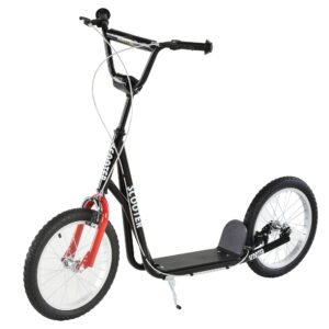 Adjustable Kids Kick Scooter (Ages 5+) – Anti-Slip Deck, Dual Brakes, Rubber Tyres, Black Scooter