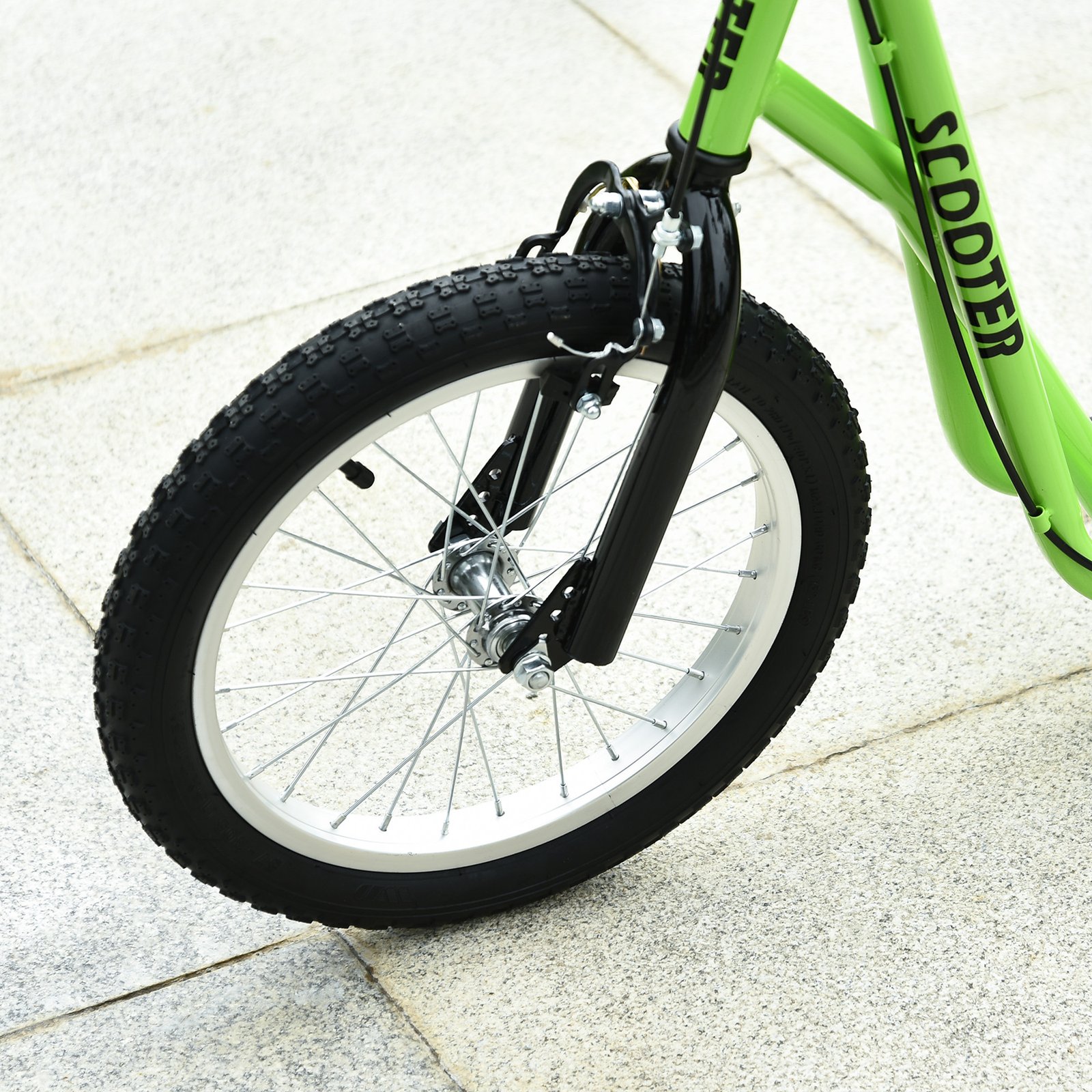 Adjustable Kids Kick Scooter (Ages 5+) – Anti-Slip Deck, Dual Brakes, Rubber Tyres, Green Scooter - Image 9