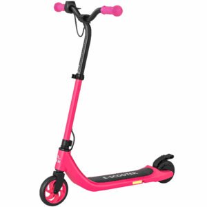 Foldable Electric Scooter for Kids 6+ – Adjustable Height, 8 km/h Max Speed, 6 km Range, Pink E-Scooter