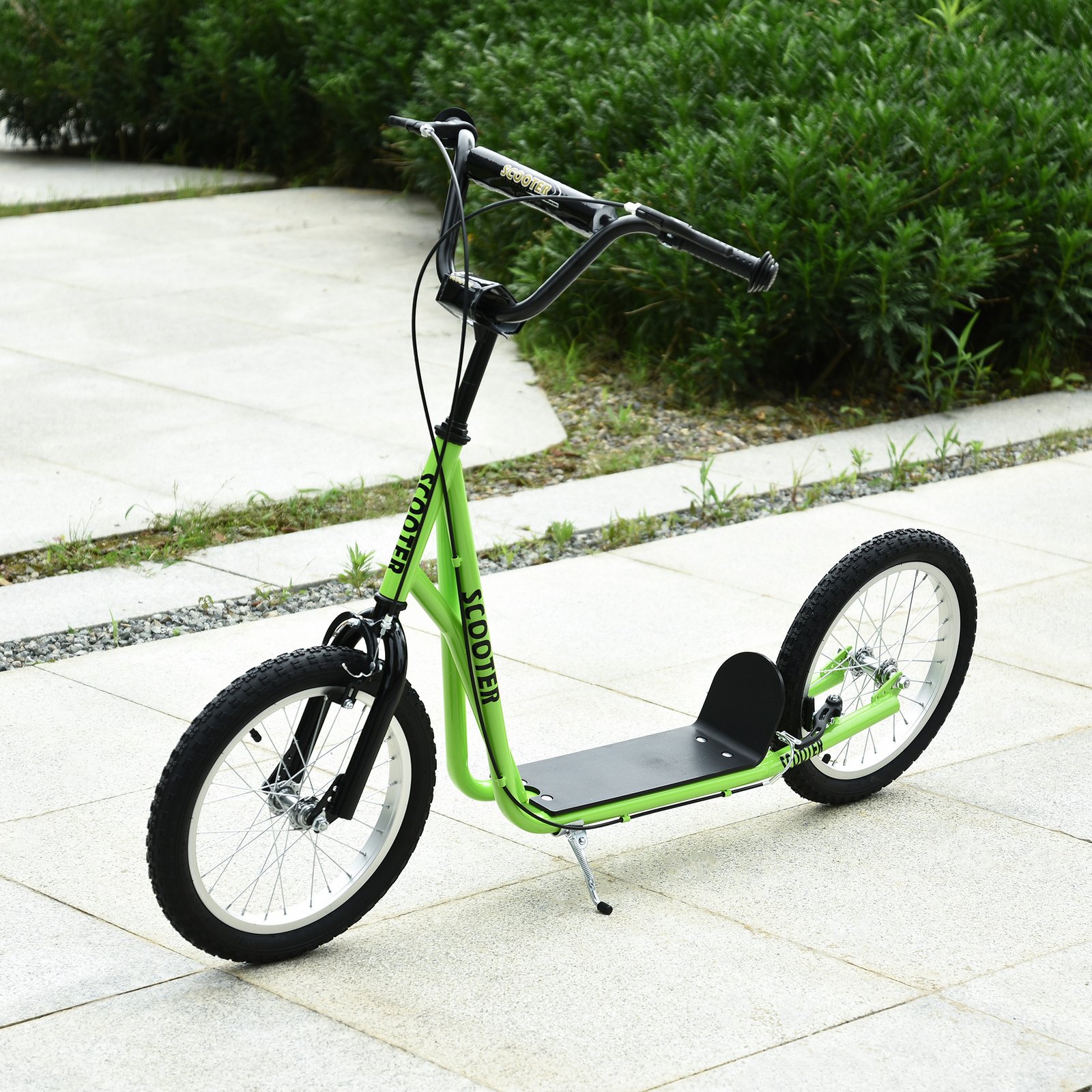 Adjustable Kids Kick Scooter (Ages 5+) – Anti-Slip Deck, Dual Brakes, Rubber Tyres, Green Scooter - Image 2