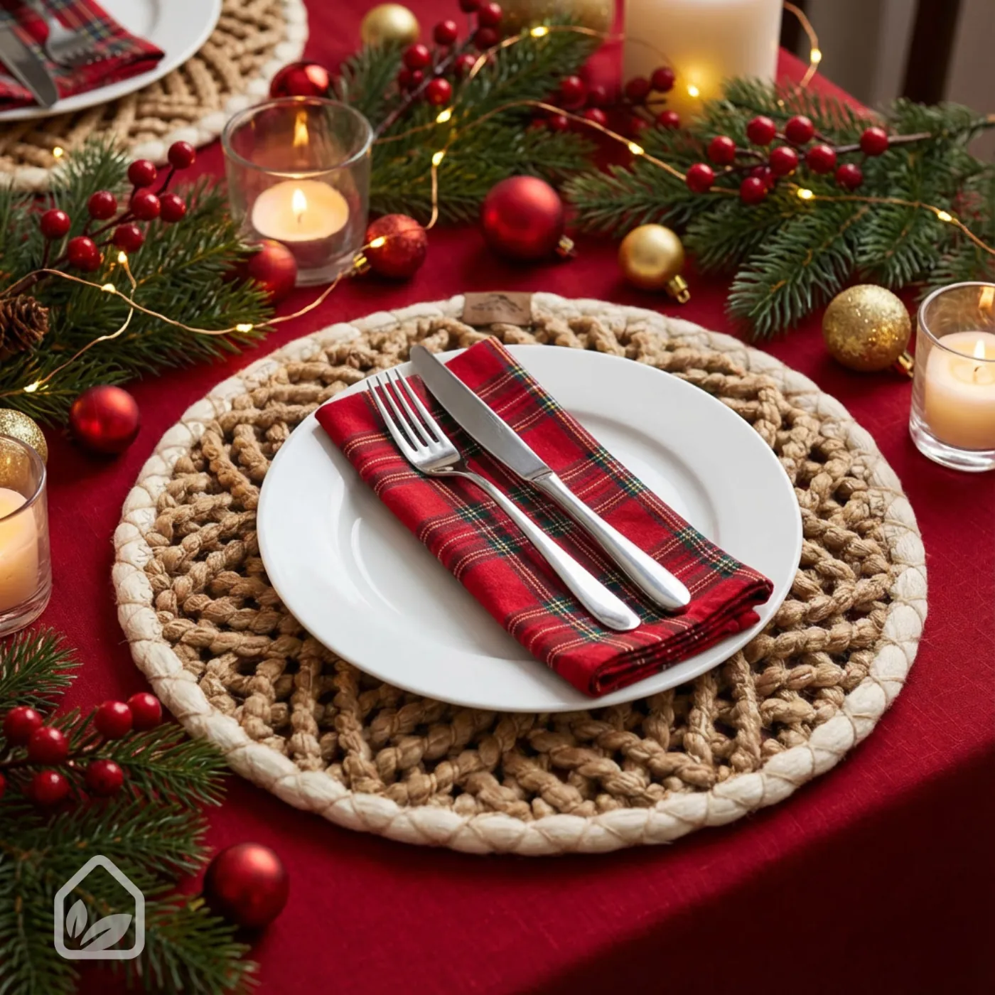 Braided Charm Round Woven Placemats, Handmade, 36cm - Image 6