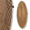 Woven waterproof table runner on oval dining table