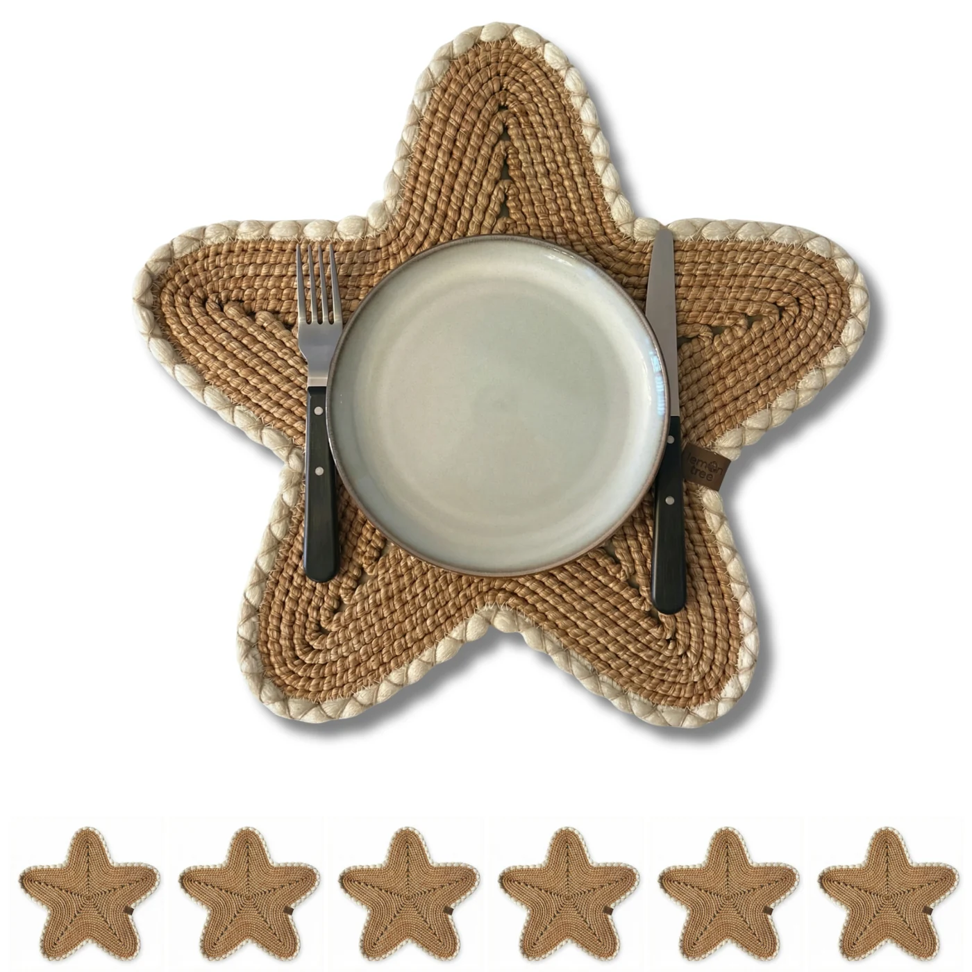 Braided Handmad Placemats Set of 6