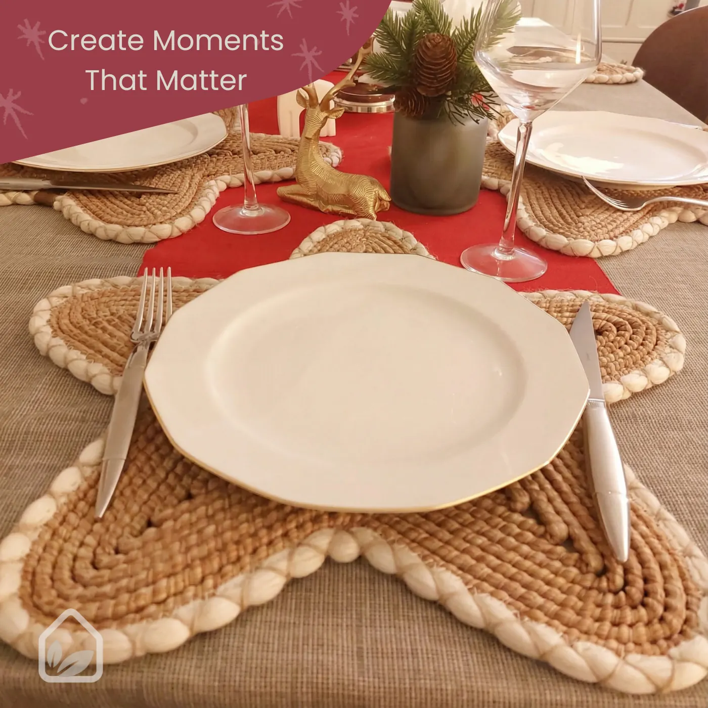 Braided Charm Handwoven Placemats – Star Shaped, Waterproof Dining Table Mats - Image 5