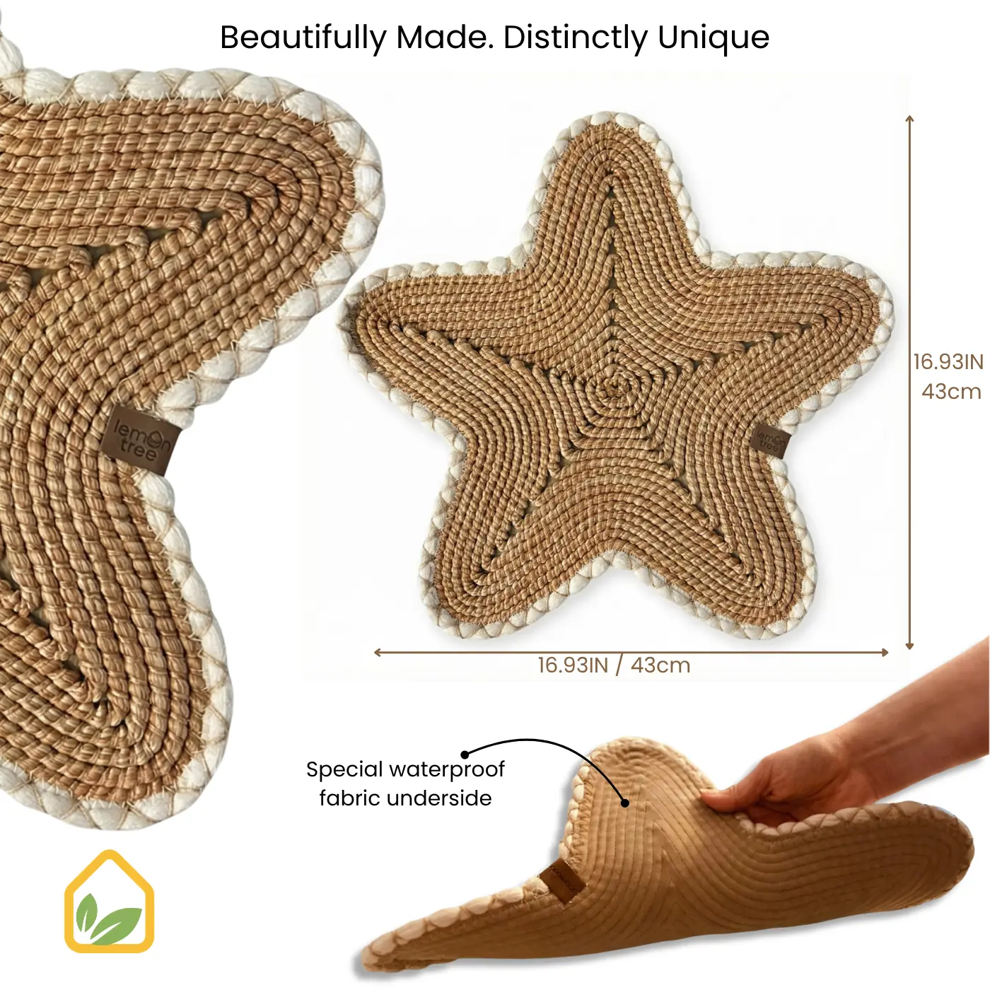 Braided Charm Handwoven Placemats – Star Shaped, Waterproof Dining Table Mats - Image 4